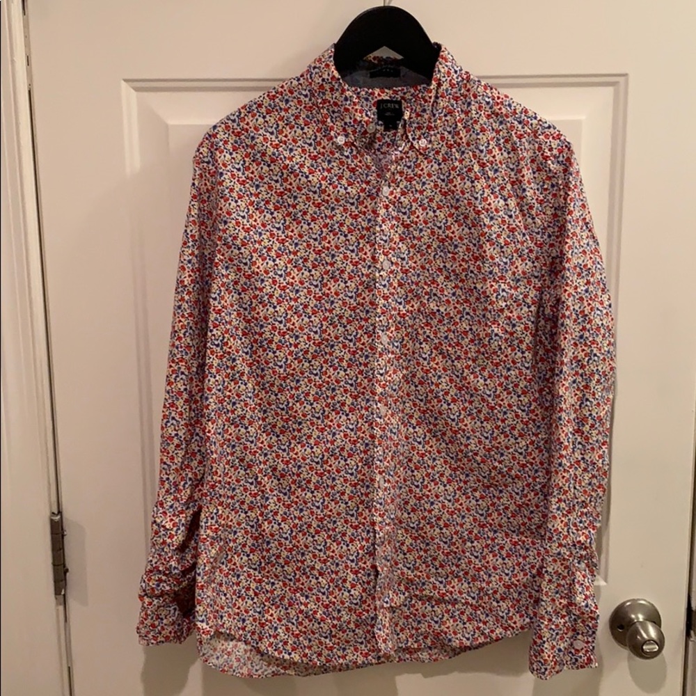 J.Crew Mens Floral Button Down Medium